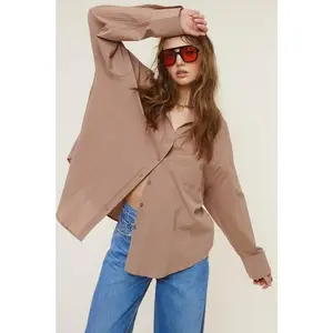 Mocha Button Up