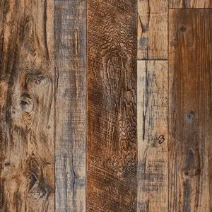 Brown Wood Shiplap Peel & Stick Wallpaper, Modern Rustic Self-Adhesive Removable Wood Plank Contact Paper, Easy Install for Cabinets & Furniture, Indoor Use, 17.71"×118" Roll Size