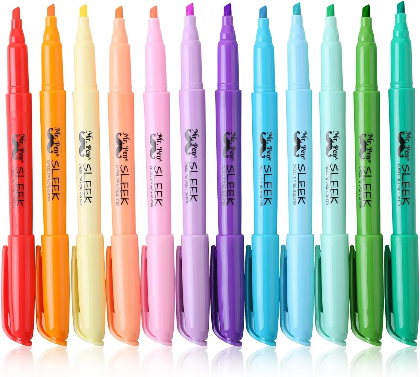 Pastel Highlighters , 12 Pack , Assorted Colors , Fast Dry , Highlighter Pastel , Set , Bible Journaling Highlighter , Marker , Colored School Supplies  with 2 colors