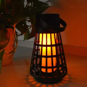 Solar Flame Lantern Outdoor Light, Flickering Fire Glow Garden Lamp, Waterproof Patio & Yard Decor, 8-10H Warm Night Lighting,summervibes,Solar Garden Lights
