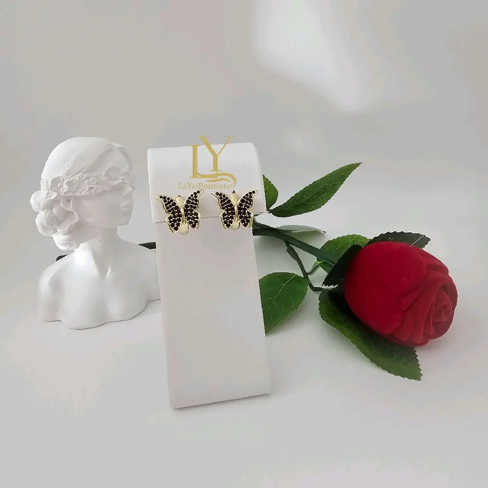 LaYaiBoutique #1697 High quality 14k gold plated butterfly earrings