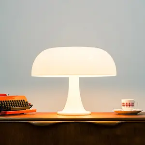 Modern Mushroom Lamp Aesthetic White Retro Lighting For Bedroom Living Room Decor Cool Night Light Ambient Mood Lamp Home Office Decor