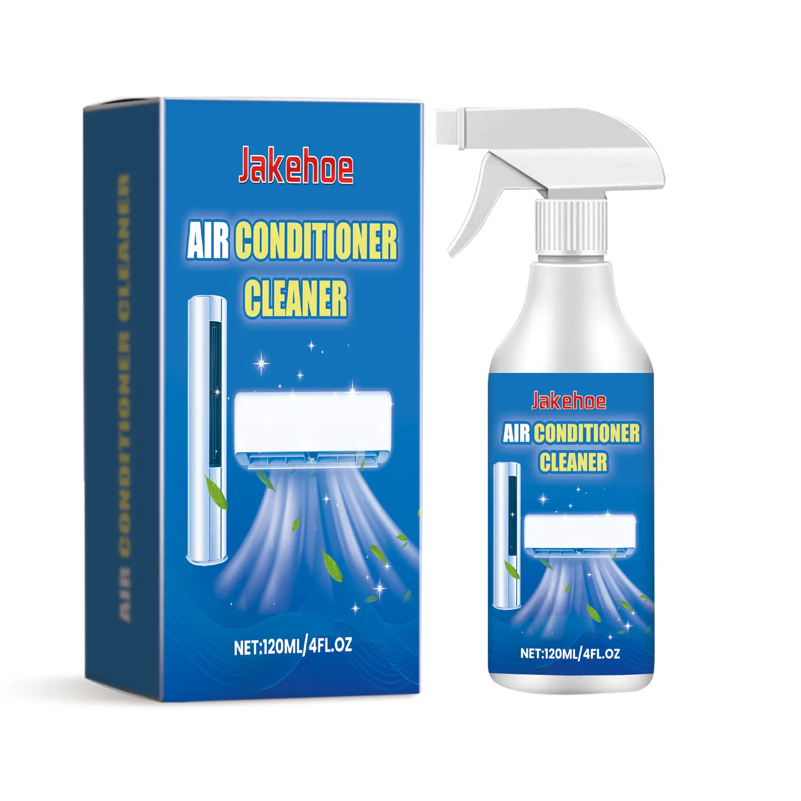 Household Air Conditioner Cleaning Spray - Indoor Unit-Specific, Sodium Bicarbonate & EDTA Disodium & Laureth-7 Formula, Deep Clean, Stain Removal, Odor Control Home Care Supply, Prevents Damage, Lauryl Ether-7