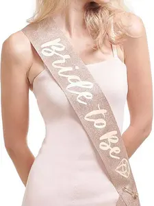 Elegant Bride Sash with Shiny Letter 'bride', Elastic Fabric, Perfect for Wedding Gifts, Single Party, Party Favor, and Wedding Decorations