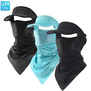 3Pcs Balaclava Sun Protection Breathable Brim Full Face Mask Cooling Fishing Boating Cycling Sun Mask for Men Women UV400