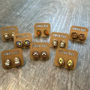 Easter Wooden Earrings