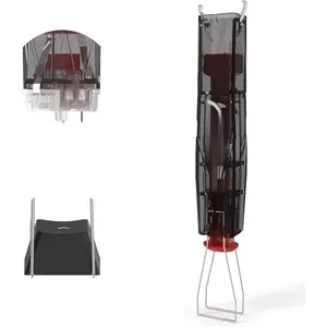 KS01 2-in-1  Puller Keycap Puller for Mechanical Keyboard,304 Stainless Steel Puller, DIY Tool,Easily Remove Replacement Gaming Keyboard(Black Transparent)