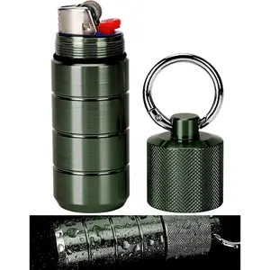 Waterproof Lighter Case Cover Holder for BIC Regular Lighters Sleeve Type J6 Outdoor Survival Multipurpose Seal Lighter Pouch (Deep Green) for Hiking, Travel, Camping, and Emergency Preparedness