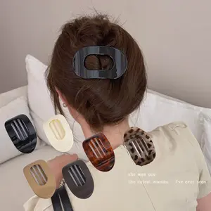 6-Pack Fashion Acrylic Solid Hair Clips – No-Crease Barrettes, Solid Color Flat Hair Accessories for Women, Strong Hold for Thick or Thin Hair, Perfect for Work, School, Party, Gifts