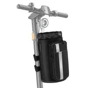 Universal Cup Holder for Bike/Scotter/Stroller, Water Bottle Holder with Cellphone Pocket, Keep Water Cool or Warm