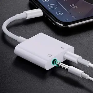 2-in-1 Charging & Auxiliary Audio Adapter, Charger & Auxiliary Audio Converter, Adapter Compatible with iPhone 14 Pro Max 13 12 11 XS XR 8Plus 7