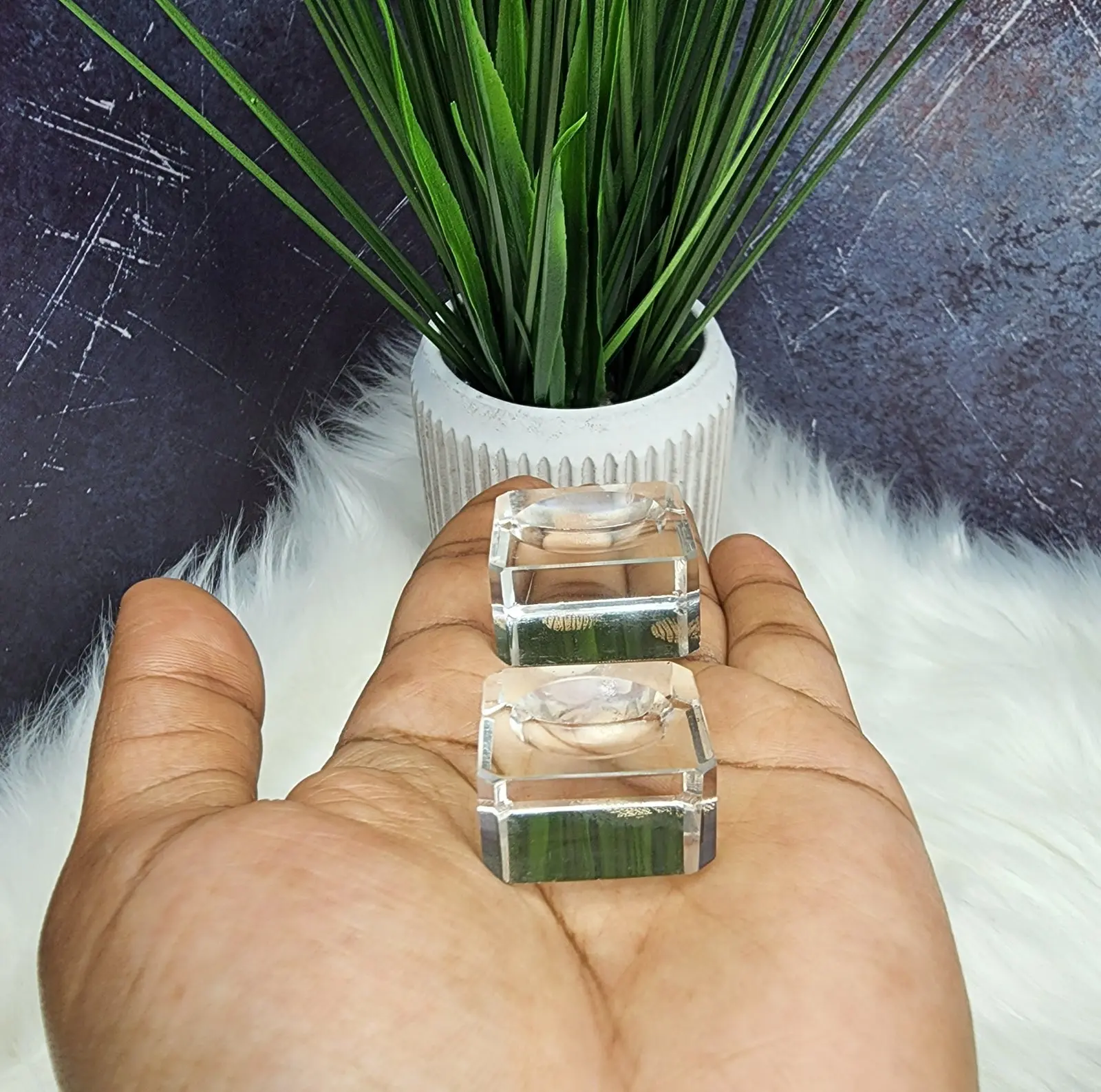 Faceted Acrylic Sphere & Egg Stands