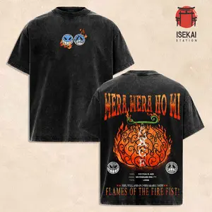 [COLLECTION] Devil Fruit One Piecee Washed Tee Anime Graphic Shirt Mera Mera no Mi, Gomu Gomu no Mi, Ope Ope no Mi Vintage Manga Streetwear Shonen Otaku Core T-Shirt Heavyweight Cotton, one piece merch