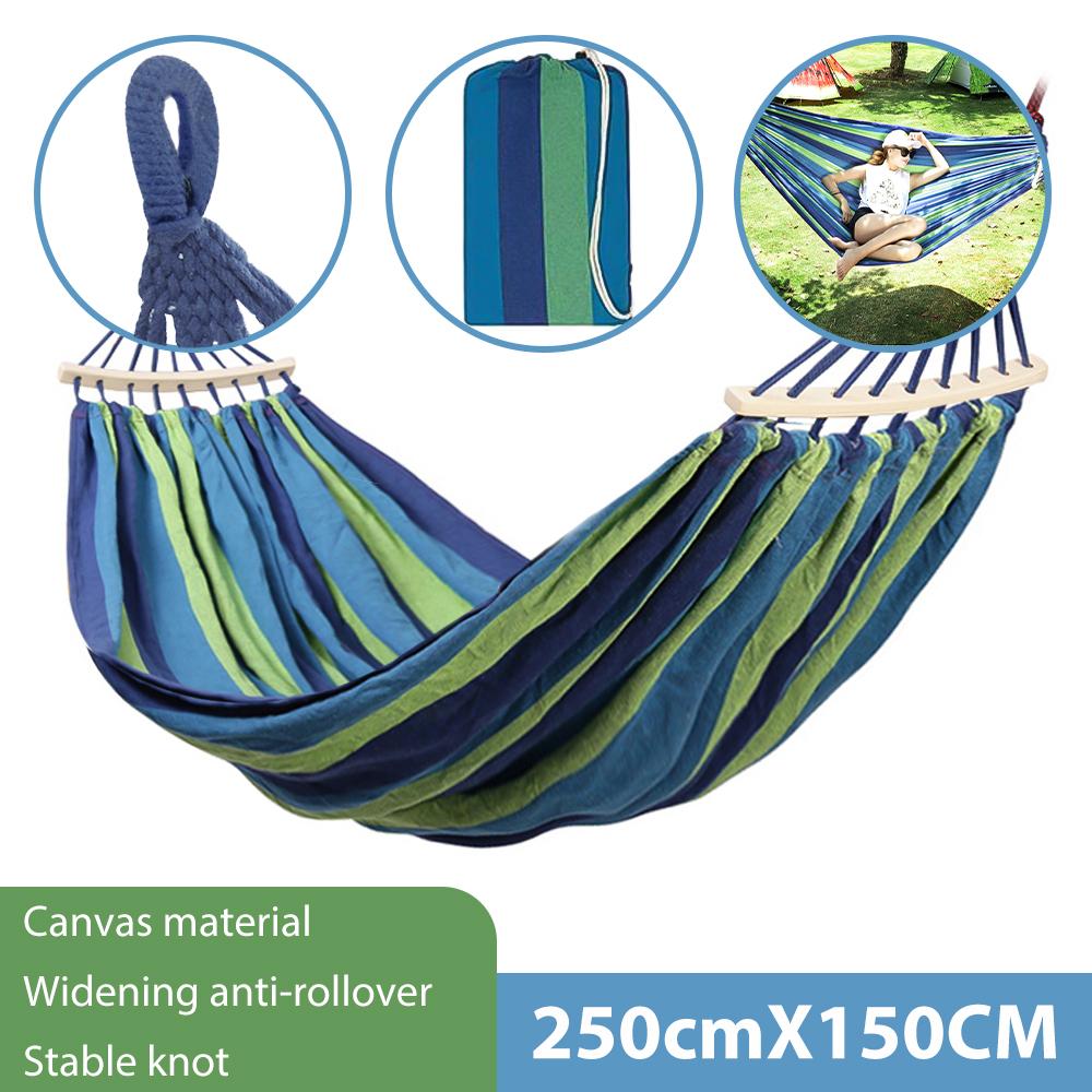 Cotton Polyester Camping Hammock - 450lb Capacity, 320G Thickened Durable Canvas, Outdoor Portable Folding Suspension Swing, 2-Person Indoor Patio Backyard Use with Travel Bag, Outdoor Portable Hammock, Cotton Polyester Hammock,father'sdaygifts,campingess Cotton Polyester Camping Hammock - 450lb Capacity, 320G Thickened Durable Canvas, Outdoor Portable Folding Suspension Swing, 2-Person Indoor Patio Backyard Use with Travel Bag, Outdoor Portable Hammock, Cotton Polyester Hammock,father'sdaygifts,campingess