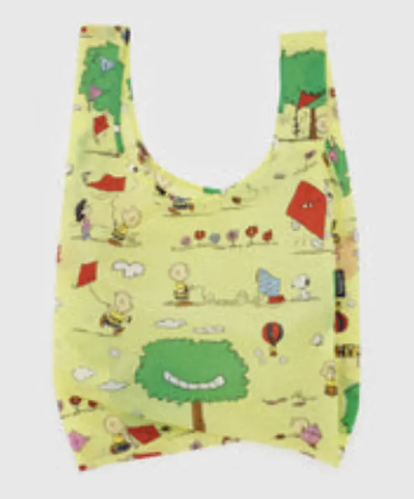 Peanuts Kite Yellow Reusable Baggu Bag