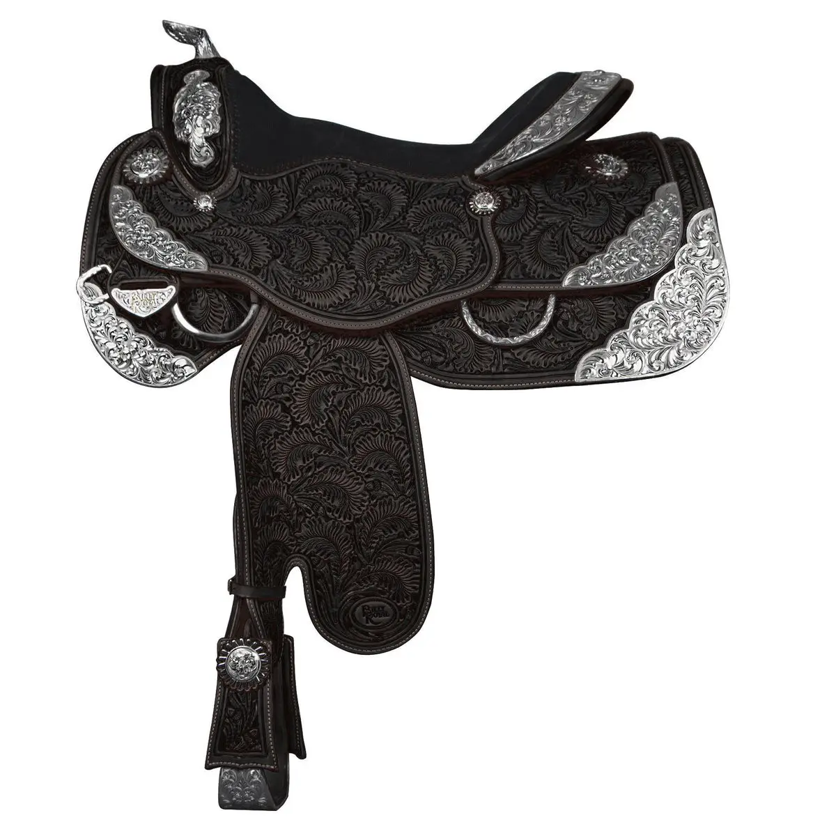 Billy Royal Georgia Classic Western Show Saddle - Equestrian Equipment for Western Riding, Premium Craftsmanship, Durable Fenders, Custom Fit, Hand-Padded Seat, Oak Leaf Tooling, Close Contact