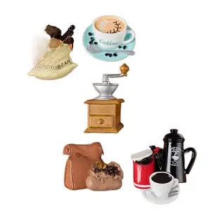 Coffee-Themed Collection 3D Magnetic Refrigerator Stickers - Realistic Food-Themed Magnets