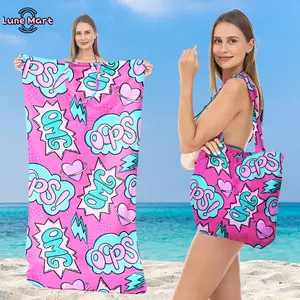 2-in-1 Beach Towel Tote Bag for Women, Foldable Convertible Beach Blanket and Shoulder Bag, Large Capacity Travel Essential for Pool Days, Beach Trips, Vacation, Camping & Summer Outdoor Adventures