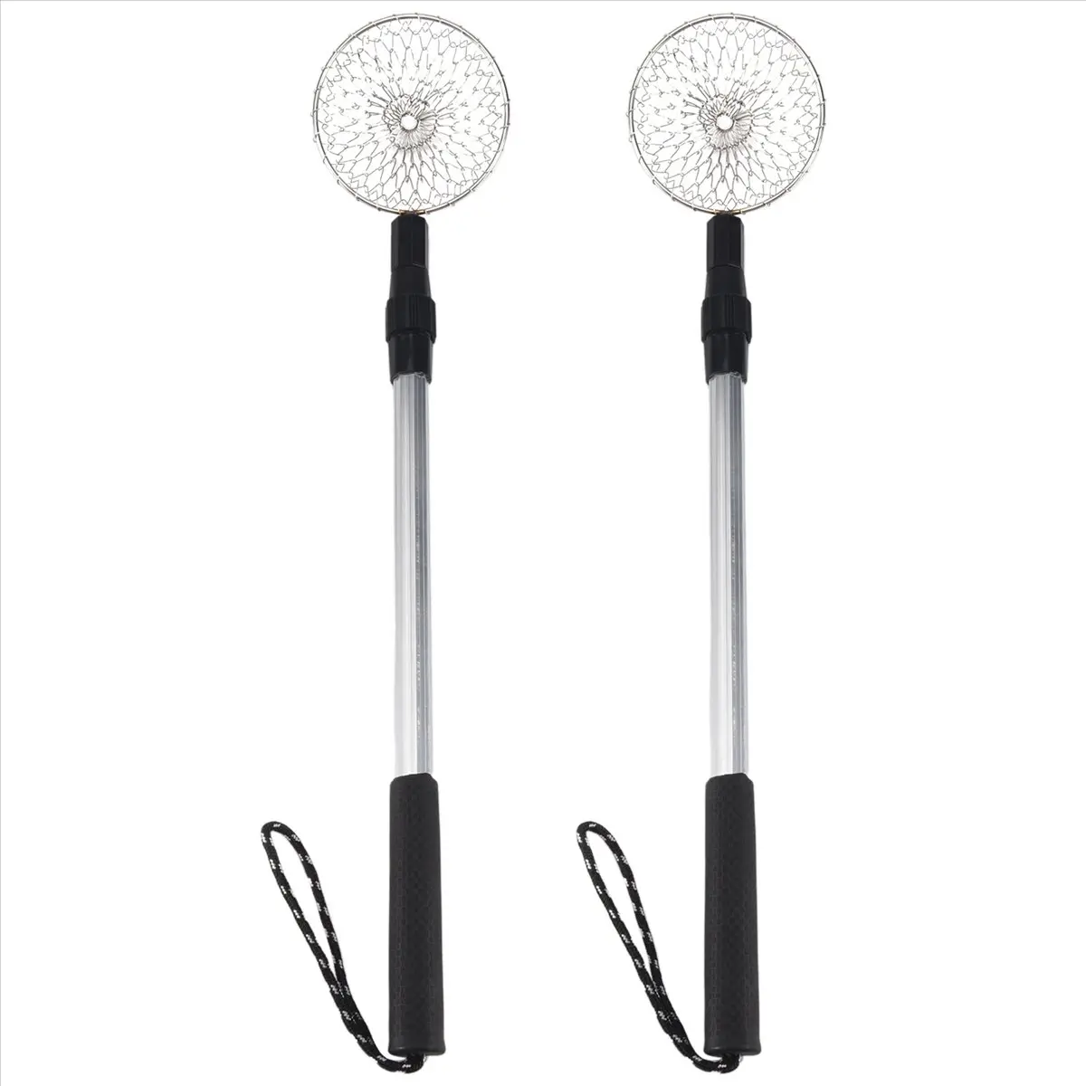 2Pcs Aluminum Alloy Adjustable Telescoping Beach Scoop Shovel - Extra Long, Sand Sifting Tool for Beachcombing, Seashell & Rock Collection, Safe for Children, Helps Avoid Back Pain