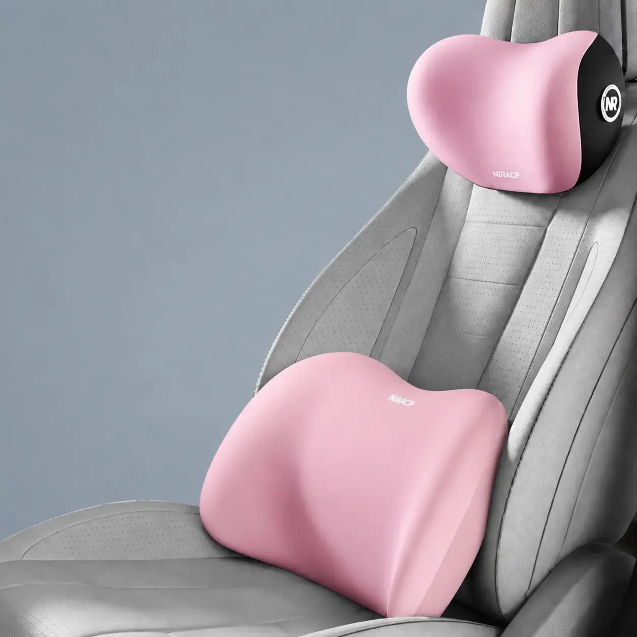 Memory Foam Car Headrest Neck Pillow with Lumbar Support, Adjustable Strap, Removable Cover, Universal Driving Fit, Automotive Interior Seat Accessory, Car Accessories for Party Gifts (Summervibes Themed), Accessories For Car