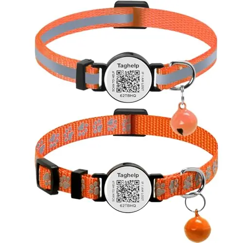 reflective strip & Paw pattern   Orange