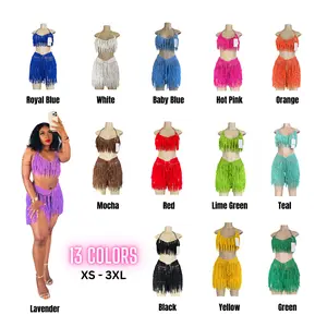 INSPOTIQUE Taliyah Shorts Set Crochet Fringe Halter Top Drawstring Back and Waist Lightweight Womenswear Boho Chic