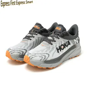 Mist Grey & Burnt Orange Trail Runners – Breathable Engineered Mesh Upper, CMEVA Foam Midsole & Durabrasion Rubber Outsole, Unisex All-Terrain Shoes for Hiking & Urban Exploration