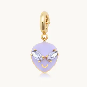 Little Words Project, Alien Charm, Multi-Use Jewelry Accessory, 14K Gold-Plated Brass