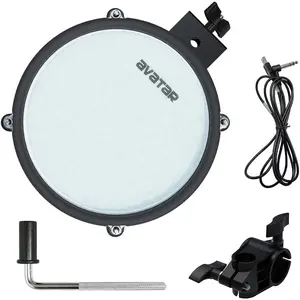Drum Pad for Electric Drum Set, Expansion Bundle With Clamp, L Rod, 6.5ft , 8 Inch Dual-zone Snare/Tom Mesh  Drum Pad