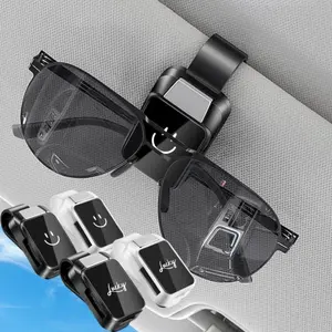 Car Glasses Holder Clip, Durable ABS Resin Car Sunglasses Holder, Easy Installation Glasses Holder for Car, Universal Car Interior Accessories
