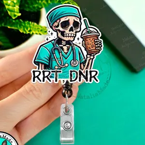 Funny Respiratory Retractable Badge Reel