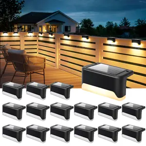 16pack SOLPEX Solar Deck Lights Outdoor, Solar Fence Lights Waterproof LED Step Light for Outside, Patio, Stair, Garden, Yard, Railing, Front Porch, Balcony Decor