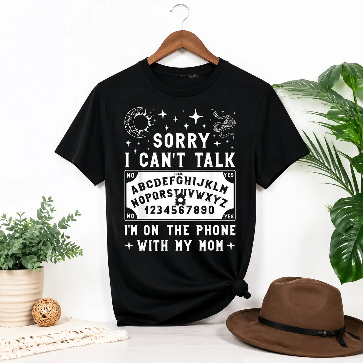Premium Soft Cotton Unisex Sorry I Can't Talk Mom Call Crew Neck Graphic Print T-Shirt Summer Wins Birthday Gift Casual Summer Daily Tee DealsForYouDays summerwins