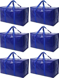 Heavy-Duty Zippered Storage Bag Extra Large Moving Bag w/Handles - Secure Space-Saver for Clothes, Tools & More! Organiser