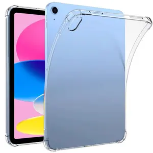Transparent Tpu Case for iPad Air4/5/6, 7/8/9/10, iPad 11, Apple Pencil Compatible, Shockproof, High Clarity, Silicone Soft Shell