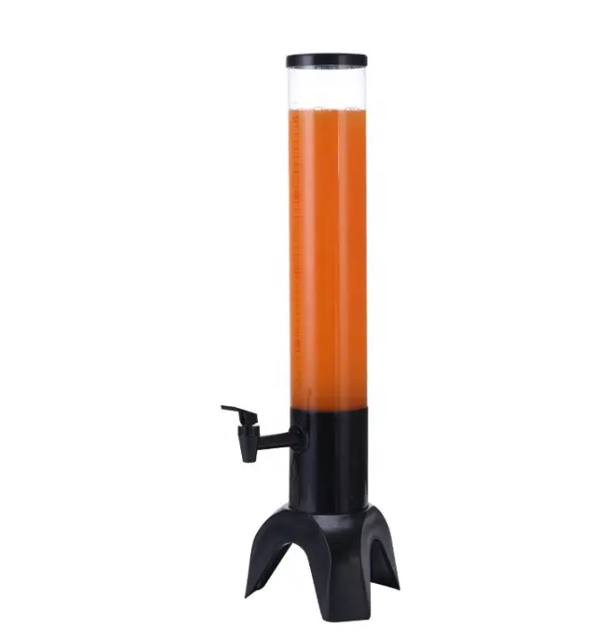 Portable 1.5/3L Plastic Beer Tower Dispenser High-Capacity Bar Light for Drinks Beverages Juice Water with Refrigeration Method