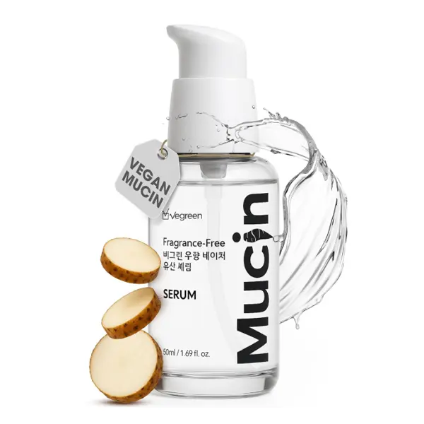 Vegreen Vegan Snail Mucin Alternative Serum | Wild Yam Phyto Mucin for Intense Hydration & Calming | Clinically Proven Barrier Support (1.69 fl oz)