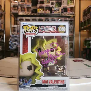 Funko Pop Mai Valentine #1060 Yu-Gi-Oh! 25th Anniversary - Megan Hollingshead Auto JSA Certified
