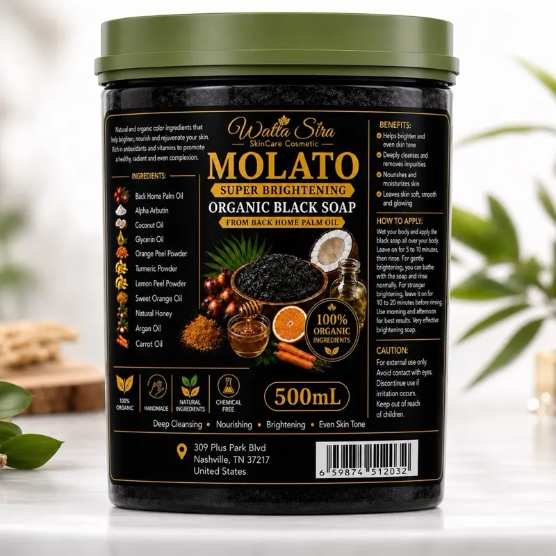 Nagirien Organic Molato black soap super brightening