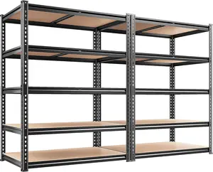 2400LBS Garage Shelving 5 Tier Storage Shelves Heavy Duty, Adjustable Metal Shelving Unit,Garage Shelves for Basement,Warehouse,Pantry,Closet,Kitchen 72" H x 35.55" W x 16" D,2 Pack | Heavy Duty