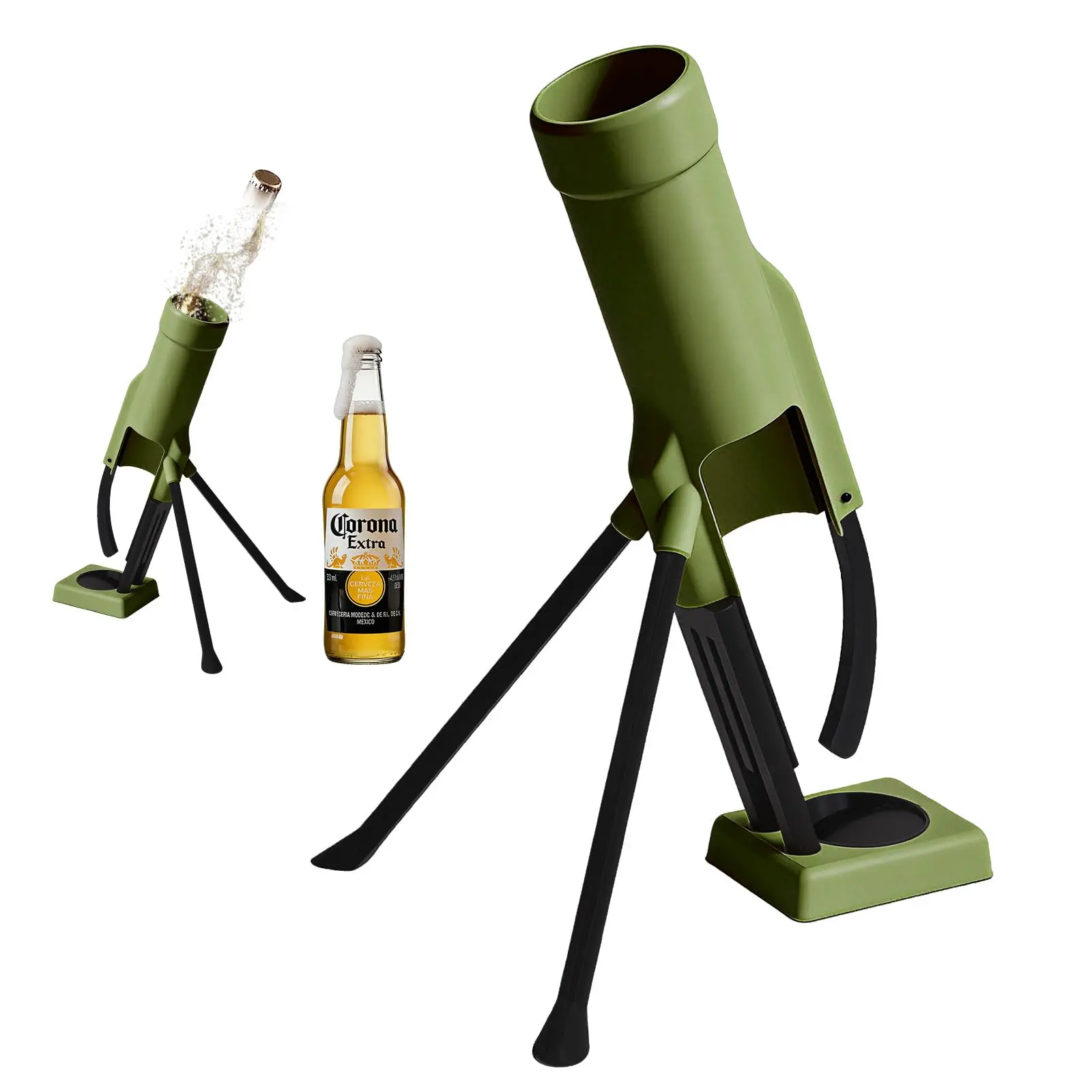 JOYTUTUS Mortar-Shape Kitchen Beer Bottle Opener - 51mm Hands-Free Push-Down Opener for 330-355ml Bottles, Groomsmen Unique Gifts for Man, Heavy-Use Durable Gathering Kitchen Utensil