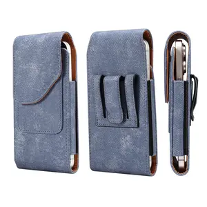 1pc Men's Multifunctional Universal Phone Waist Bag, Outdoor Hiking Denim Texture Vintage Phone Belt Pouch, Multi-Purpose Mobile Accessory, Casual Waist Bag, Versatile Bag, Waist Packs
