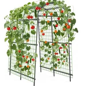 7.5FT Extra Tall Garden Arch Trellis, Polyethylene-Coated Steel Arbor for Climbing Plants, Vegetables, Flowers, Outdoor Pergola or Event Decoration-B