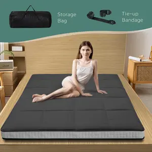 Naudacaa Japanese Floor Mattress Futon Mattress, Thicken Sleeping Pad Foldable Roll Up Mattress Kids Floor Lounger Bed Couches Sofas Floormattress