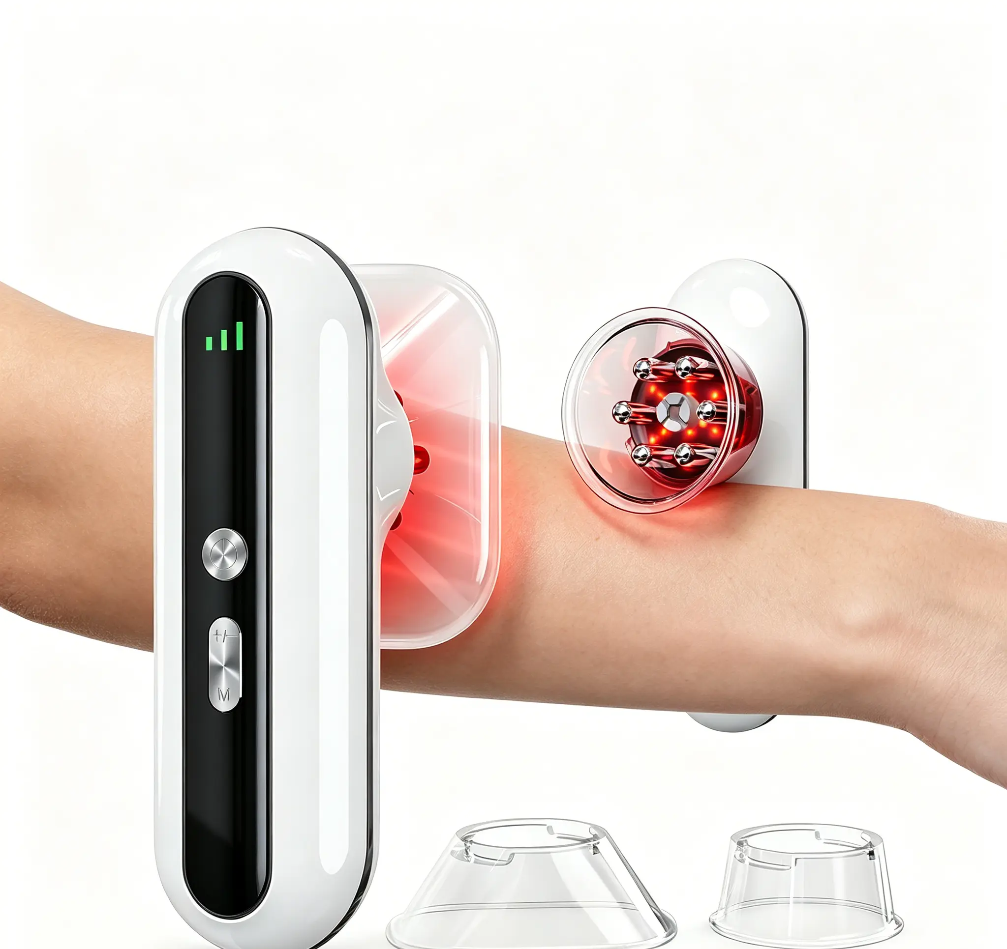 SERFORY 3-in-1 Body Care Machine - Red Light Therapy Body Sculptor, Electric Cupping Therapy Massager for Waist, Abdomen, Arms, Multi-Mode Massage Devices, Red Light Massage Devices, Heat Therapy Massage Devices