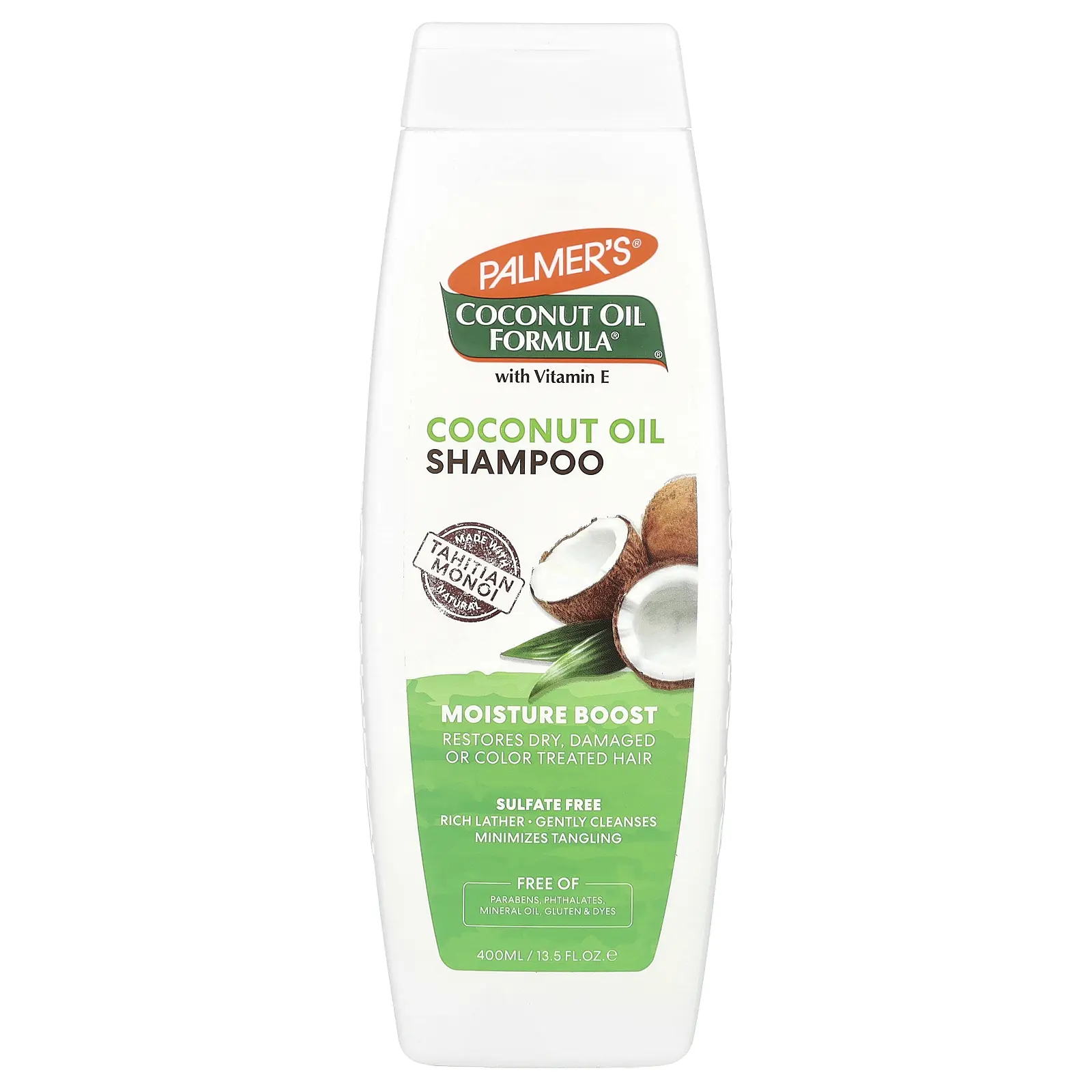 Palmer's Coconut Oil Formula® with Vitamin E, Moisture Boost Shampoo, Dry, Damaged or Color Treated Hair, 13.5 fl oz (400 ml)