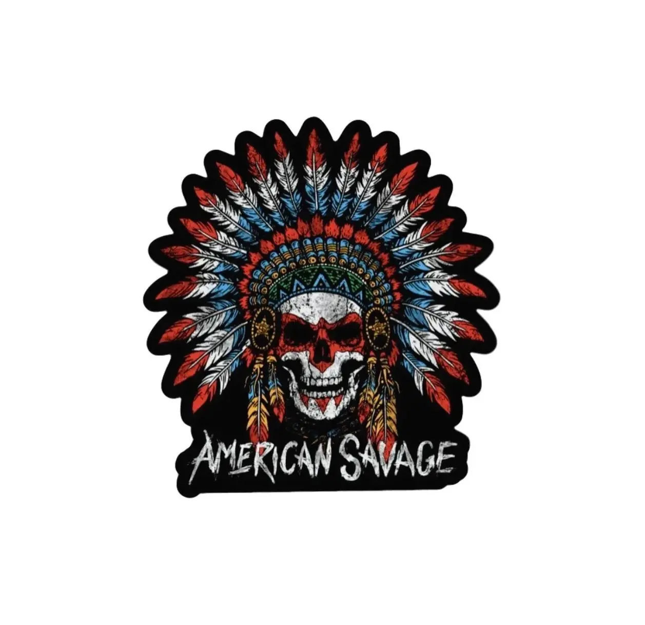 American Savage Sticker, Laptop Water Bottle Decal Sticker