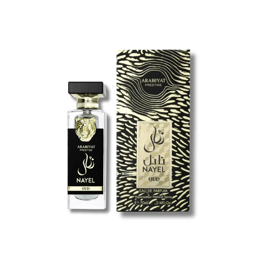 Arabiyat Nayel Oud Eau De Parfum, Unisex Oriental Fragrance with Woody, Citrus, and Vanilla Notes, Luxurious Arabian Scent, 2.4 fl oz, Arabian Scent Perfume, Unisex Fragrance, Adults, Rose, Bottle, Liquid, Fragrances, Arabic Perfume Bottle Unisex Fragranc