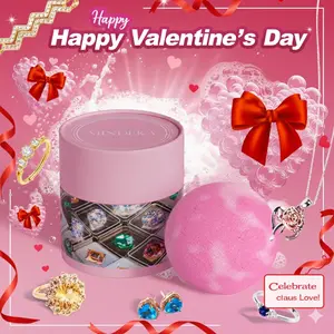 Great choices for Valentine's Day gifts Fizzing Jewelry Mystery Box with Fine Jewelry Necklace Earrings Bracelet Charm Adjustable Ring Cute Fun Gift for Valentine's Day Birthdays Parties with Fizz Bomb Reveal