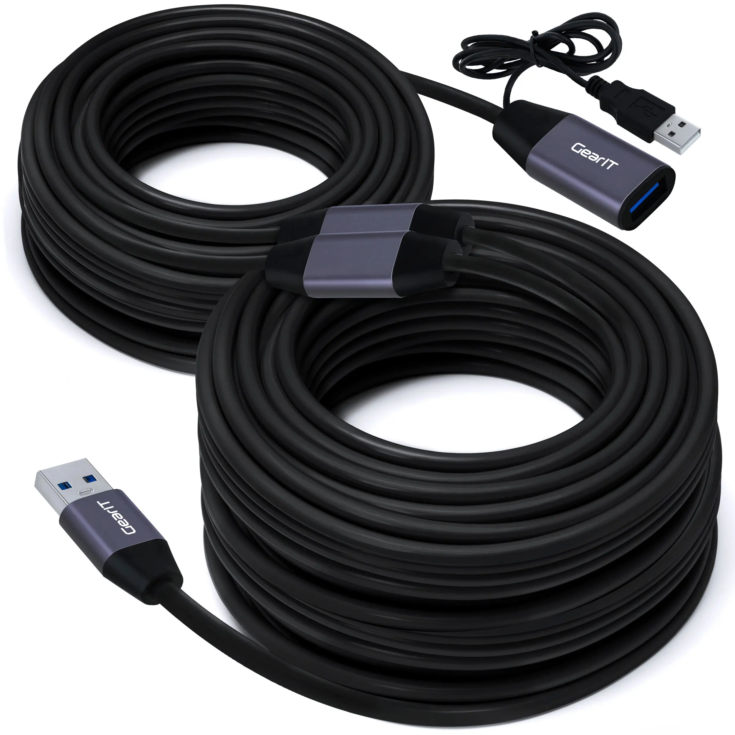 GEARit USB 3.0 Active Extension Cable - A-Male to A-Female Durable USB Repeater with Signal Booster, VR & Device Accessories for Stable Connection (Quest Link Compatible)